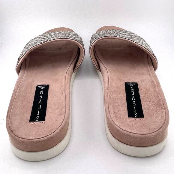 Steven by Steve Madden Saunders Rhinestone Slip On Sandals Size 8.5M - Picture 7 of 7